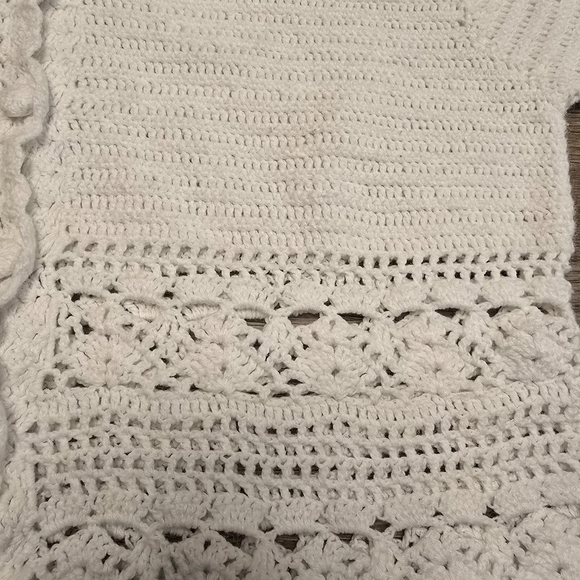 Vintage Jordache Y2K Crochet Button Cardigan Cottagecore Feminine boho Beach Med - Picture 3 of 8